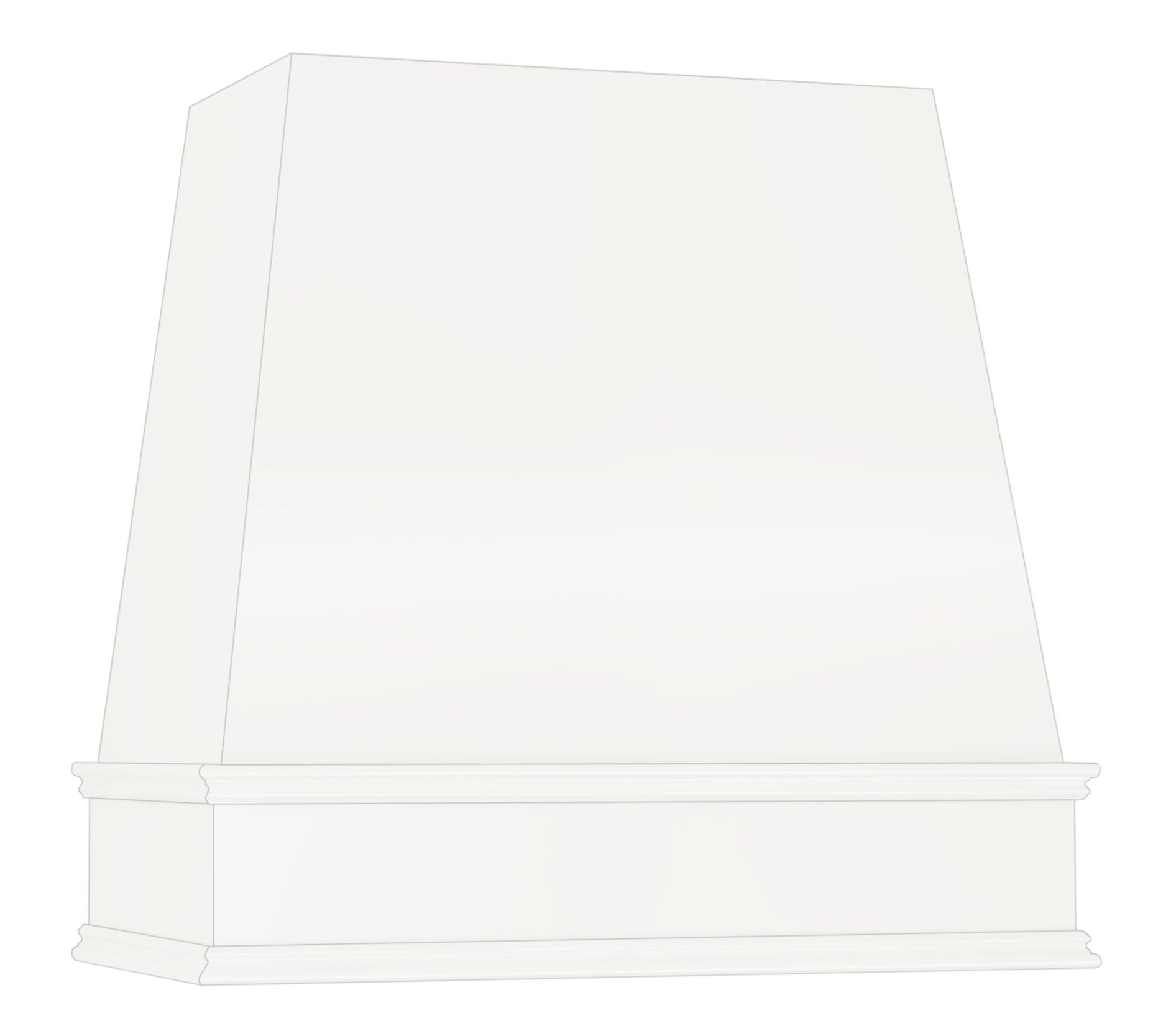 Kelsey Range hood Traditional Trim Pure White