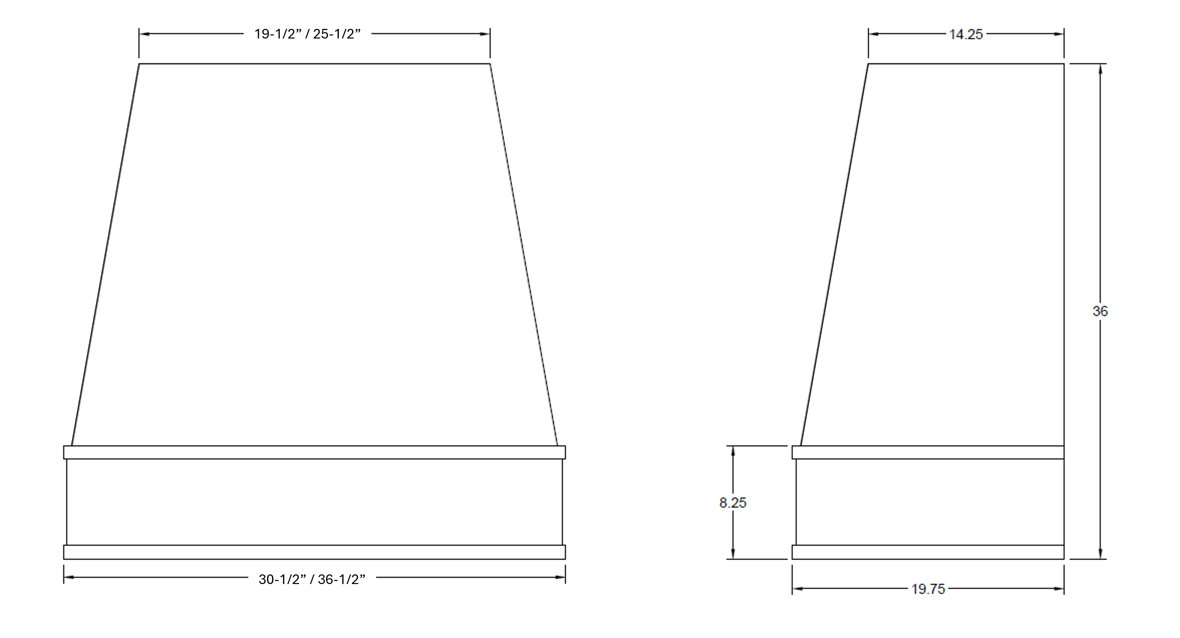 Kelsey Range Hood with Stainless Steel Liner and Modern Trim