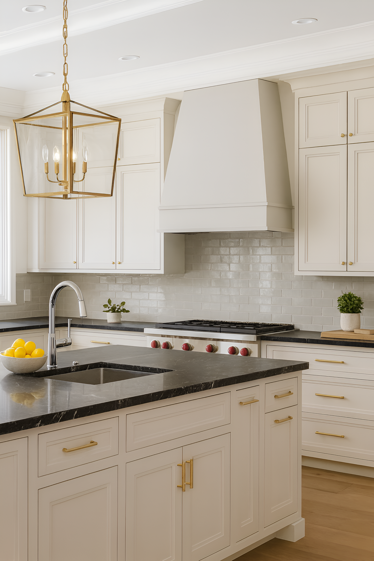 Kelsey Range Hood with Stainless Steel Liner and Modern Trim