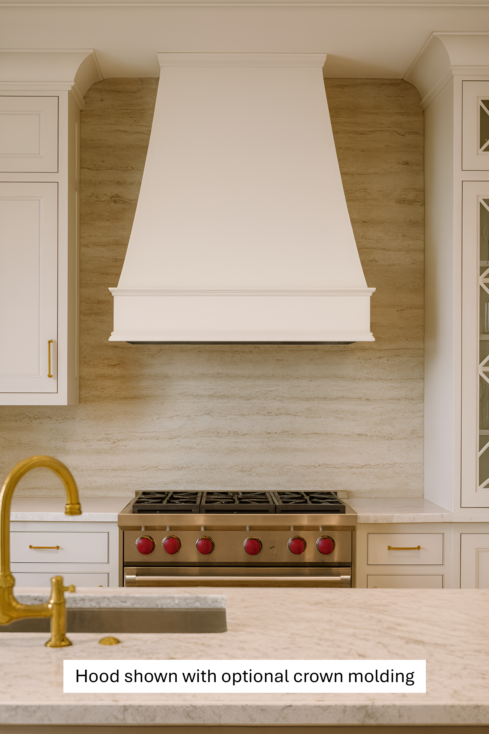 Kelsey Range Hood with Stainless Steel Liner and Traditional Trim